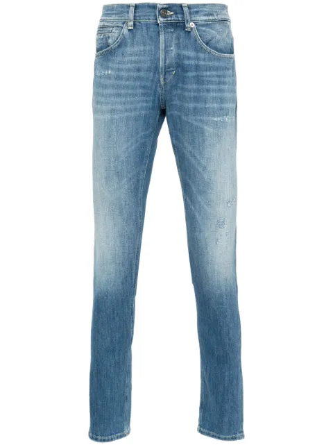 DONDUP logo-plaque distressed jeans Blue UP232DS0107UGV1