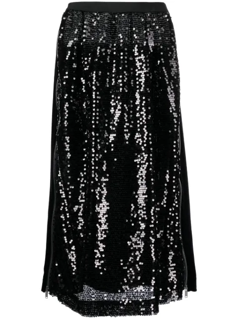 Undercover sequinned maxi skirt Black UP1D1602