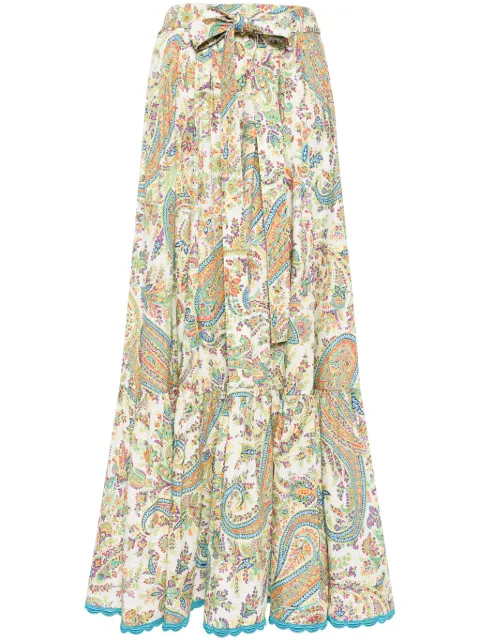 ETRO paisley-print cotton skirt Multicolour WRFA001699SA568