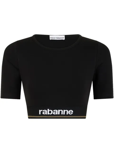 Rabanne Bodyline cropped T-shirt Black 24PJTO002VI0071