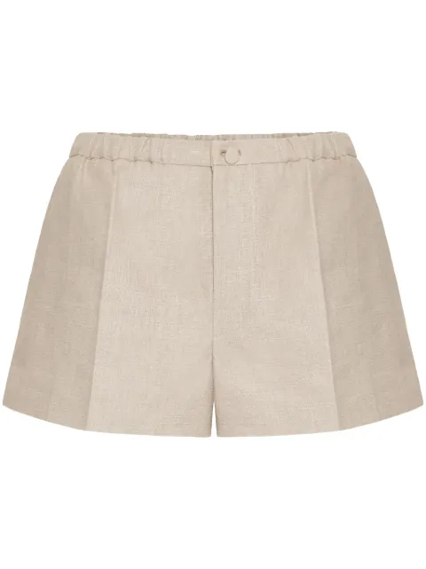 Valentino Garavani linen canvas bermuda shorts Neutrals BRDD558HK