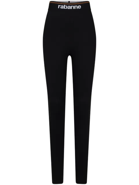 Rabanne Bodyline logo-waistband leggings Black 24PJPA325VI0071