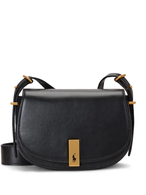 Polo Ralph Lauren mini Polo ID leather crossbody bag Black 428891391001