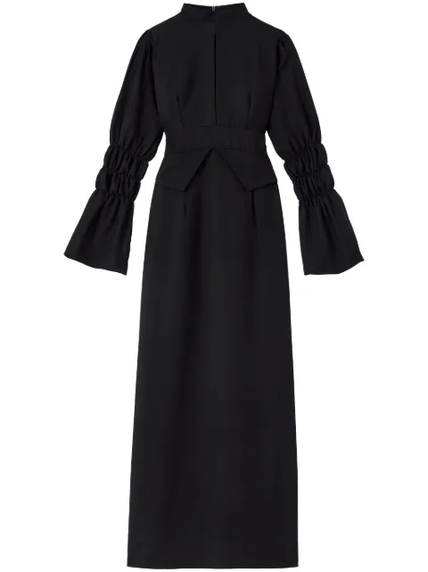 DESTREE Keith ruched-sleeve dress Black KEITHSOFT