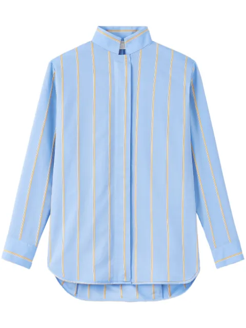DESTREE Robert gathered-detail striped blouse Blue ROBERTSTRIPES