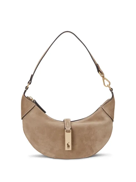 Polo Ralph Lauren mini Polo ID suede shoulder bag Pink 428922880001