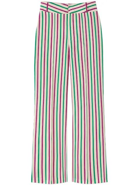 DESTREE Yoshi striped pattern trousers Green YOSHIOTTOMANSTRIPES