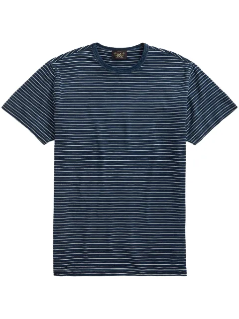 Ralph Lauren RRL stripe-print cotton T-shirt Blue 782897199001
