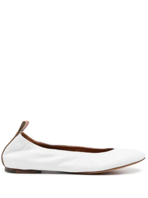 Lanvin leather ballerina shoes White FWBAMB02NAPAP24
