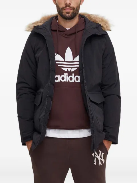 adidas faux-fur hooded parka Black IK0553