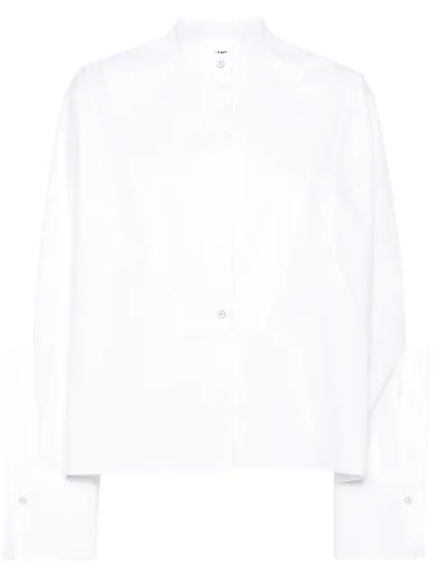 Jil Sander cropped cotton poplin shirt White J02DL0175J45202