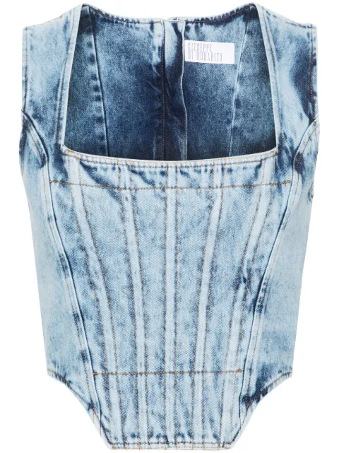 Giuseppe Di Morabito denim corset top Blue 02PSDN030W502286