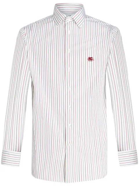 ETRO logo-embroidered cotton shirt White MRIB000299TR515
