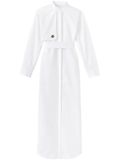 DESTREE Hans cotton dress White HANSDRESSLONGPOPELIN