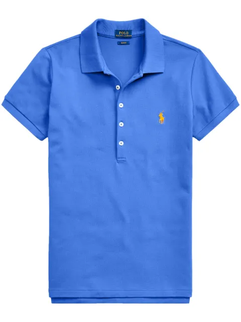 Polo Ralph Lauren Julie logo-embroidered polo shirt Blue 211870245021