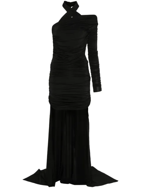Giuseppe Di Morabito asymmetric draped mini dress Black 02PSDR33502267