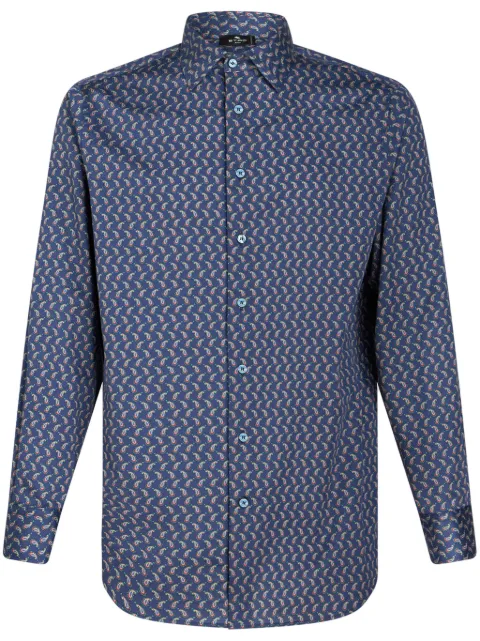 ETRO paisley-print cotton shirt Blue MRIB000199SA520