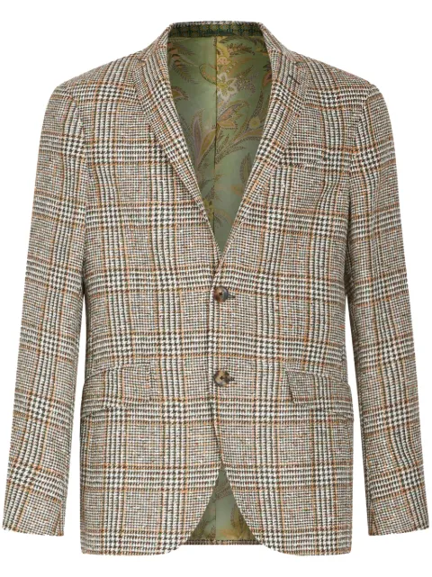ETRO checked houndstooth blazer Brown MRCA000699TQC04