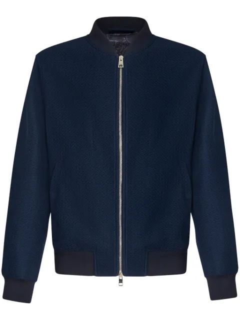 ETRO textured cotton bomber jacket Blue MRBA001699JT502