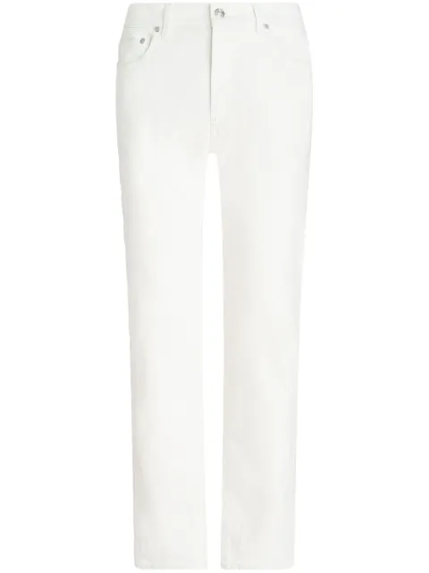 ETRO patterned-jacquard straight-leg jeans White MRNB000599TTE21