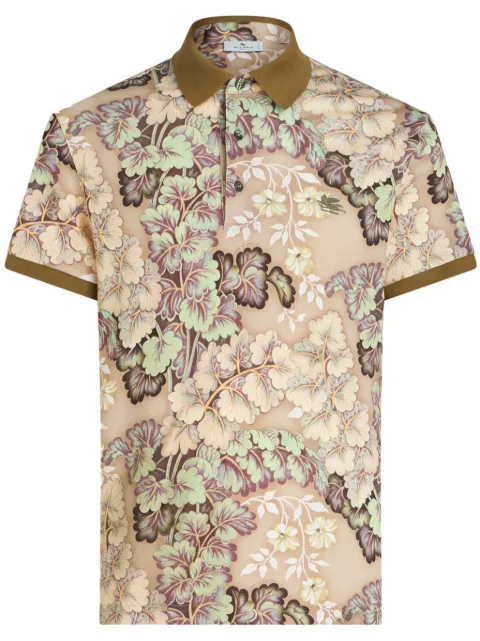 ETRO floral-print cotton polo shirt Neutrals MRMD0004AJ071