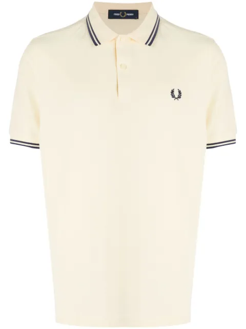 Fred Perry Laurel Wreath-embroidered cotton polo shirt Yellow M3600