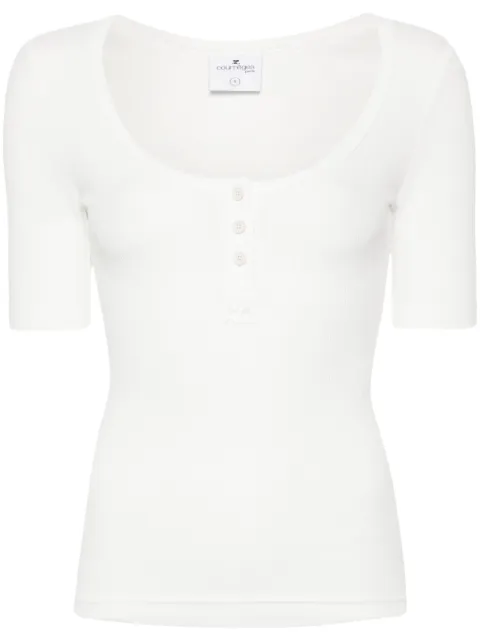 Courrèges Holistic Snaps 90's T-shirt White 124JTO237JS0121