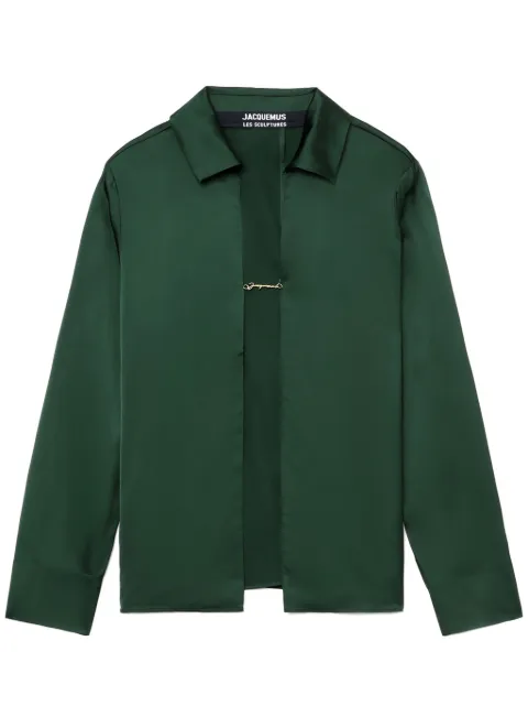 Jacquemus La Chemise Notte satin shirt Green 213SH1031000