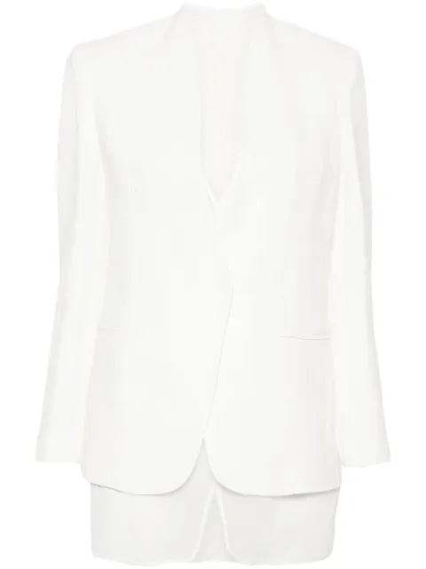 Brunello Cucinelli layered single-breasted blazer White MH1262808C600