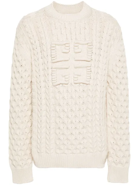 Givenchy 4G cable-knit jumper Neutrals BM90Q24YGJ