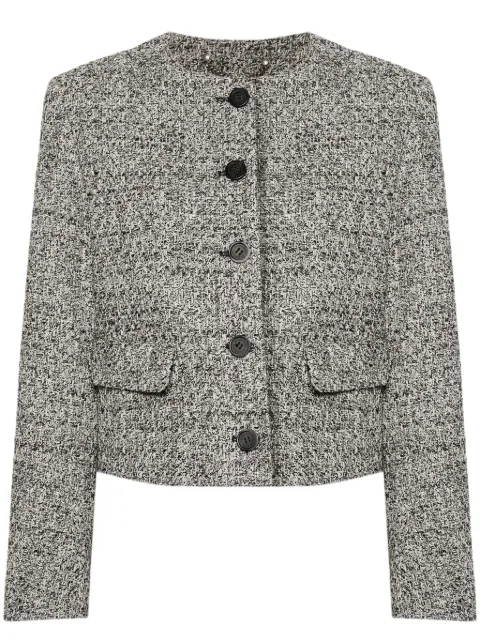 Golden Goose bouclé cropped jacket Black GWP01678P001345