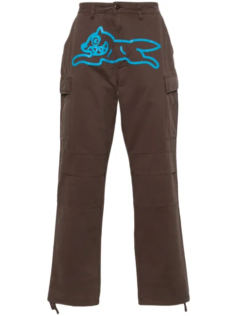 ICECREAM Running Dog tapered-leg trousers Brown IC23410