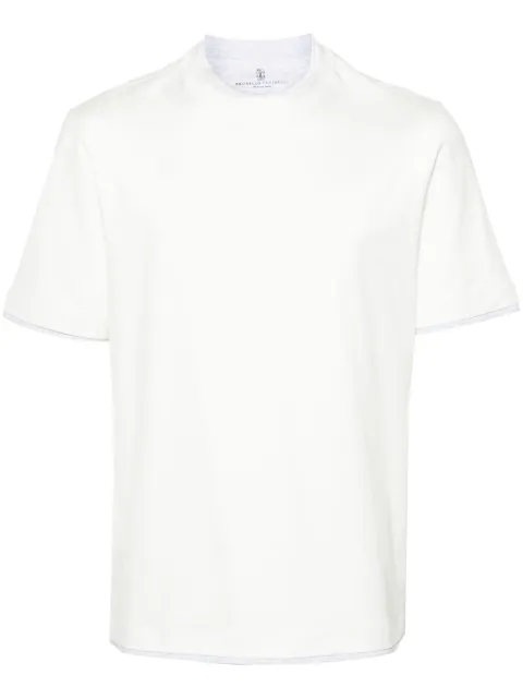Brunello Cucinelli layered cotton T-shirt White M0B137427CA819