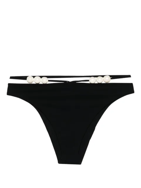 Magda Butrym pearl-detailed bikini bottom Black 896424