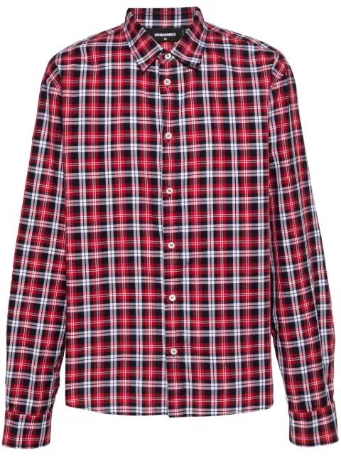 DSQUARED2 Canadian Burbs checked shirt Red S74DM0808S78509