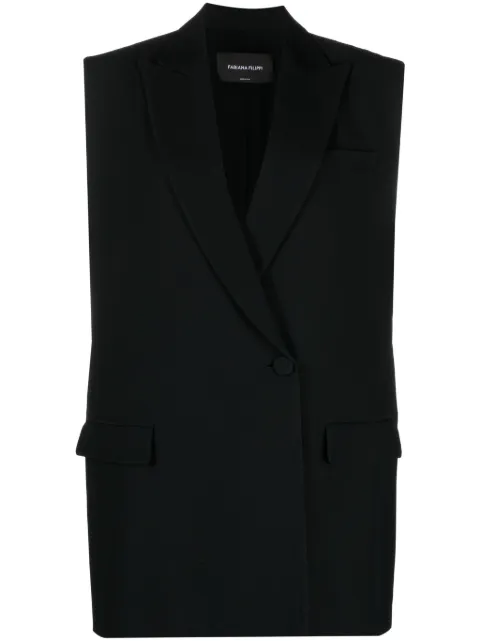 Fabiana Filippi double-breasted tailored vest Black GCD264F164D6290000