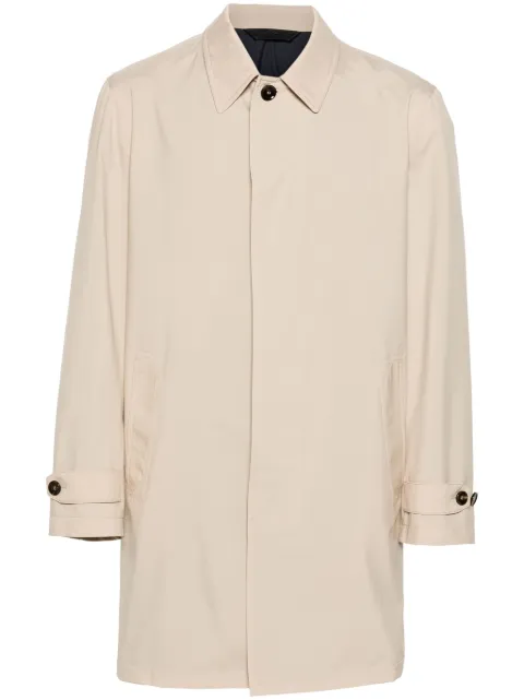 Brioni single-breasted mid-length parka Neutrals SOR80LPA906