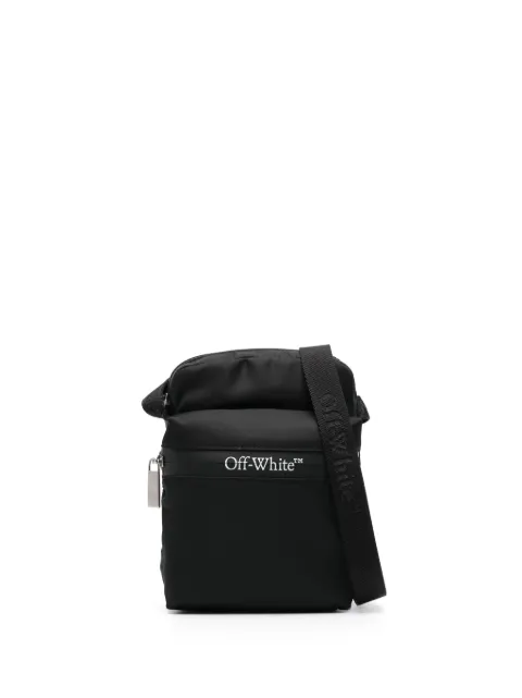 Off-White logo-print messenger bag Black OMNQ082S24FAB0011000