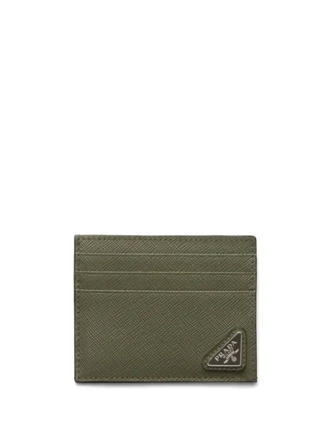 Prada Saffiano-leather card holder Green 2MC223QHH