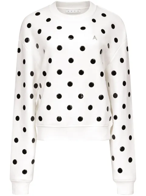 AREA polka-dot cotton sweatshirt White 2401T15298