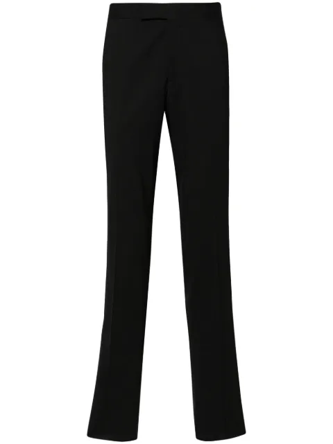 Lardini twill tapered-leg tailored trousers Black EQDEMISEQE62303