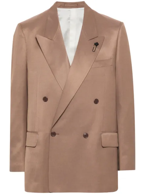 Lardini double-breasted blazer Neutrals EQ5715EEQM62565