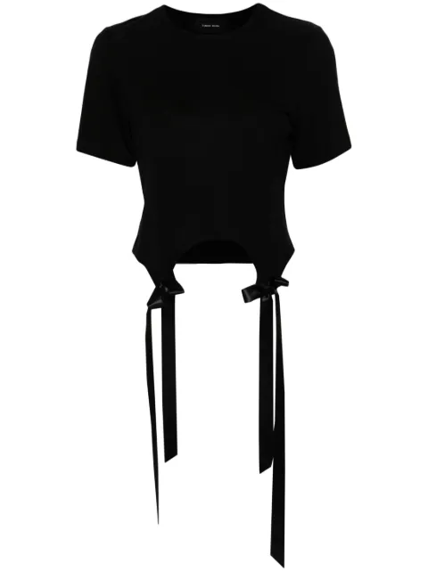 Simone Rocha Bow-detail cotton dress Black 52230571BLACK