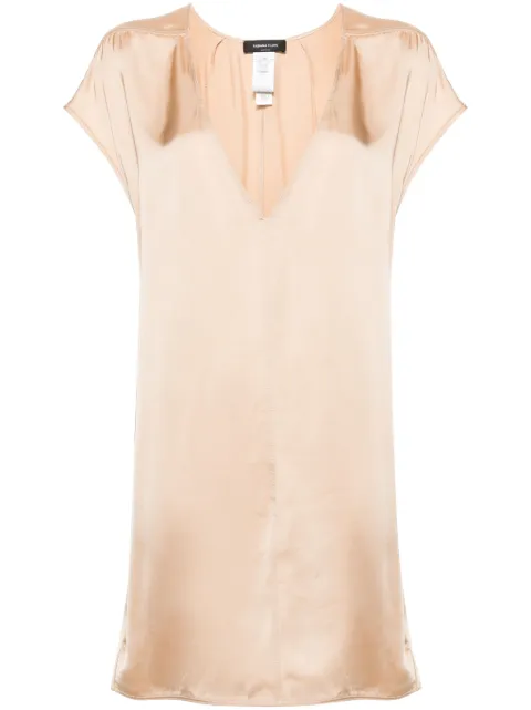 Fabiana Filippi beaded trim satin tunic Pink TPD264F225D623M466