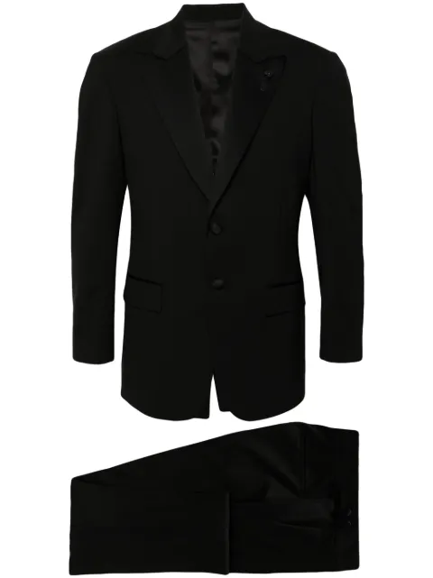Lardini single-breasted wool blend suit Black EQ77643EQE62303