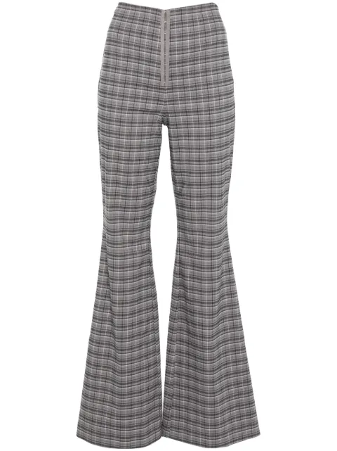 ROTATE BIRGER CHRISTENSEN checked flared trousers Grey 1122072947