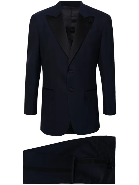 Lardini single-breasted wool-blend suit Blue EQ77643EQE62303