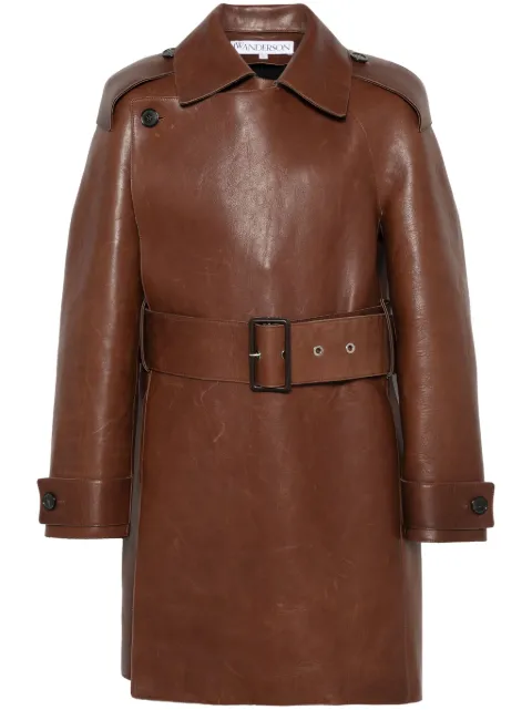 JW Anderson leather trench coat Brown LC0017LT0089