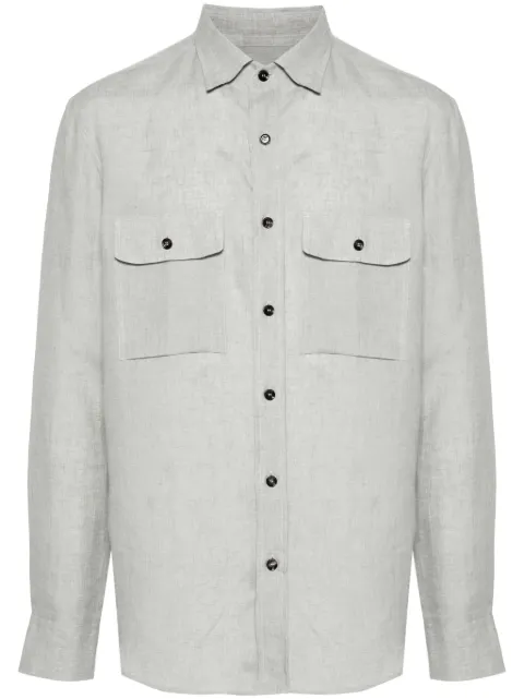 Brioni Military shirt Green SCFA0LP9111