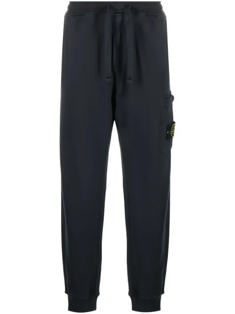 Stone Island Compass-badge cotton track pants Blue L2S156200021S0051
